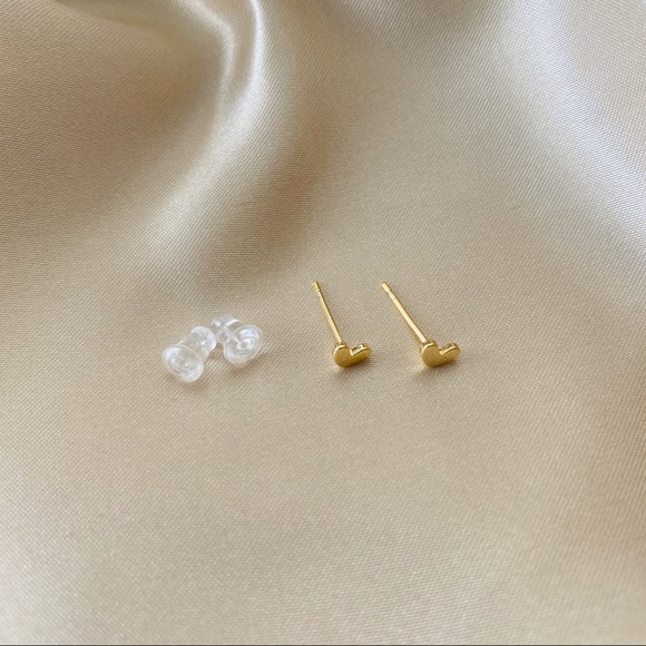 Mini 14K Gold Plated Studs Minimalist - Picture 9 of 12